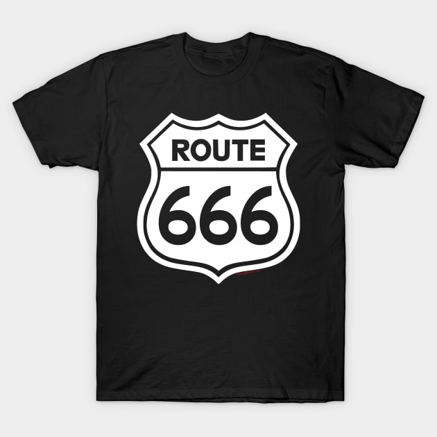 Route 666 - Highway to Hell T-Shirt by RainingSpiders